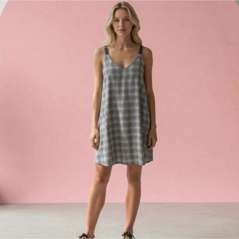 Rag & Bone Navy Plaid Zoe Midi Dress